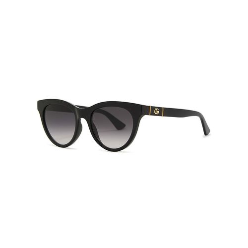 Black Cat-eye Sunglasses, Sunglasses, Black, Grey Lenses - Gucci - Modalova