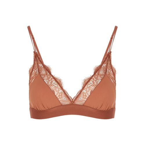 Love Lace Brown Lace-trimmed Soft-cup bra - - 1+ - LOVE STORIES - Modalova
