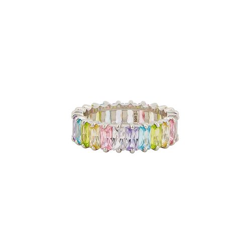 Crystal-embellished White Rhodium-plated Ring - - J - Rosie Fortescue - Modalova