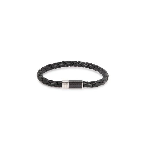 Large Black Braided Leather Bracelet - Tateossian - Modalova