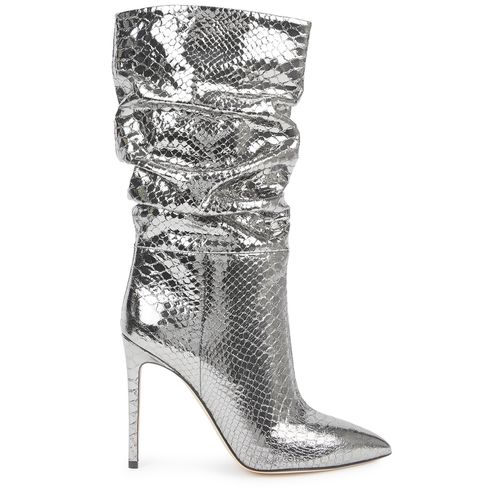 Python-effect Leather Knee-high Boots - 3 - Paris Texas - Modalova