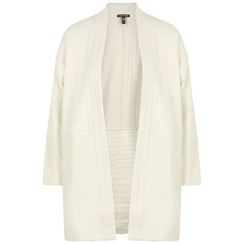 Off-white Ribbed Cotton Jacket - EILEEN FISHER - Modalova