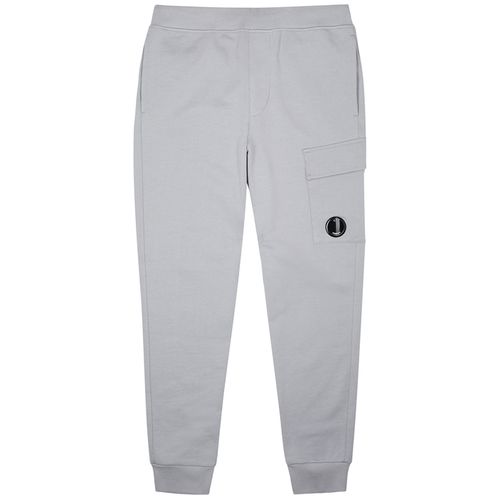 Diagonal Raised Grey Cotton Sweatpants - C.P. Company - Modalova