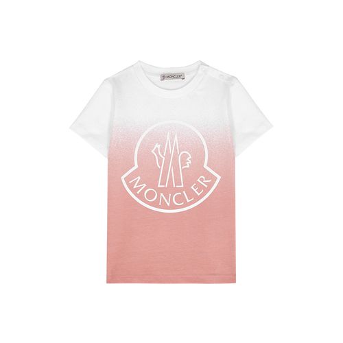 Kids Pink Ombré Logo Stretch-cotton T-shirt - - 12 Months - Moncler - Modalova