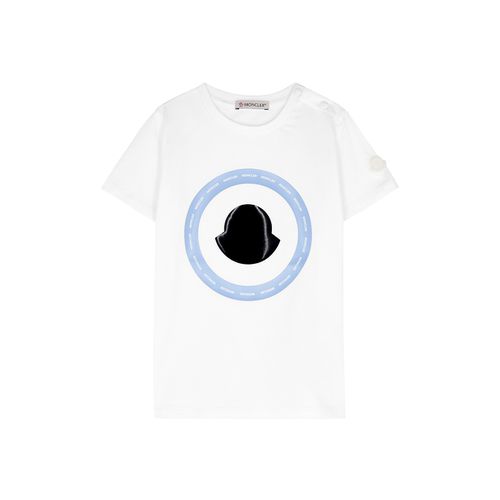 Kids White Logo-print Stretch-cotton T-shirt - - 2 Years - Moncler - Modalova