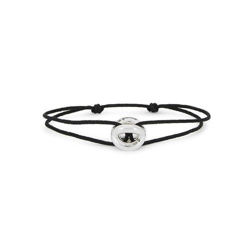 G Polished Sterling Entrelacs Black Cord Bracelet - Le Gramme - Modalova