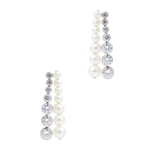 Crystal And Pearl Drop Earrings - - One Size - Completedworks - Modalova