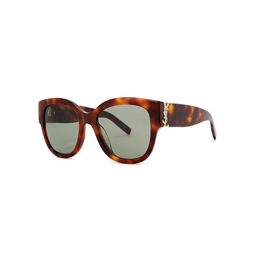 Tortoiseshell Oversized Sunglasses, Sunglasses - Saint Laurent - Modalova