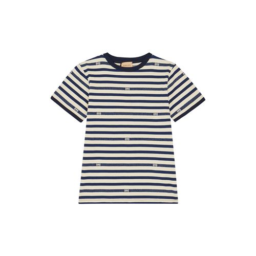 Kids Striped Logo Cotton T-shirt (4- 8 Years) - Gucci - Modalova