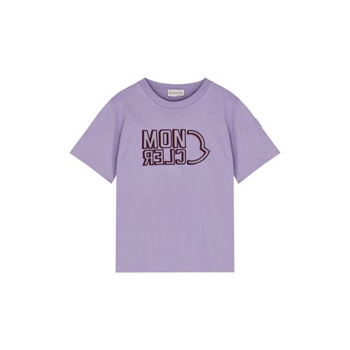 Kids Lilac Logo Cotton T-shirt (12-14 Years) - - 12 Years - Moncler - Modalova