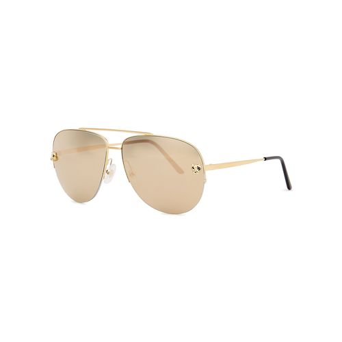 Panthère De -tone Mirror Aviator-style Sunglasses - CARTIER - Modalova