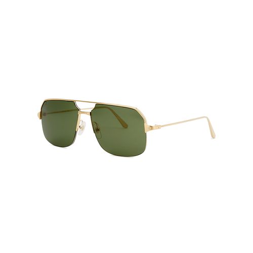 Santos De -tone Aviator-style Sunglasses - CARTIER - Modalova
