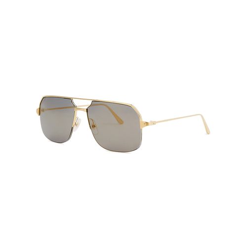 Santos De -tone Aviator-style Sunglasses - CARTIER - Modalova