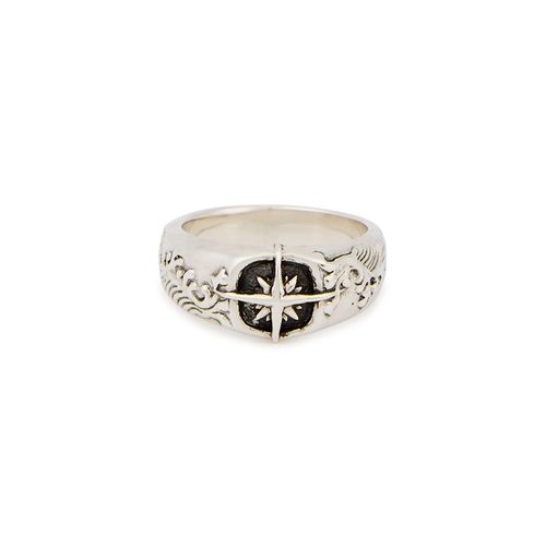 Engraved Sterling Silver Ring - Clocks and Colours - Modalova