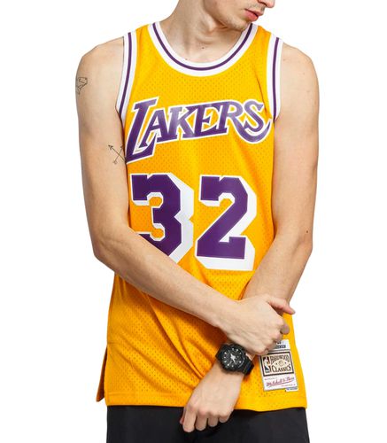 Camiseta para Hombre Amarilla - NBA Lakers 84 Magic Johnson M - Mitchell & Ness - Modalova