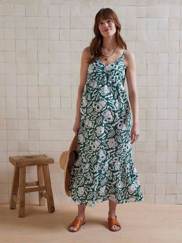 Robe longue volantée imprimée fines bretelles de grossesse sapin - Vertbaudet - Modalova