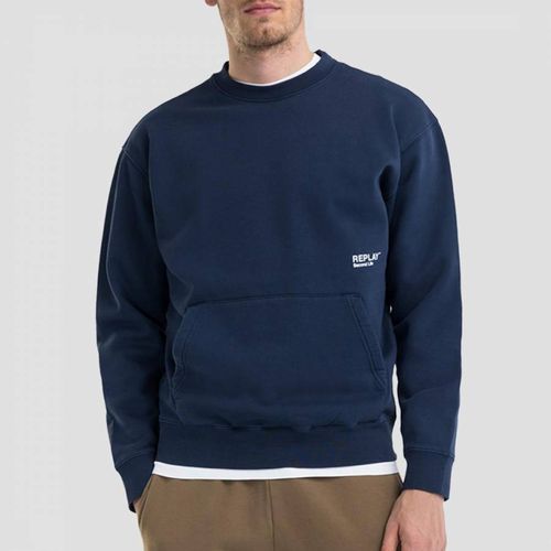 Navy Second Life Organic Cotton Sweatshirt - Replay - Modalova