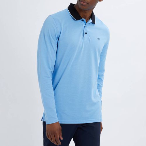Light Blue Long Sleeve Polo - Calvin Klein Golf - Modalova