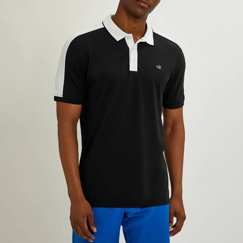 Black/White Drytech Stretch Polo Shirt - Calvin Klein Golf - Modalova