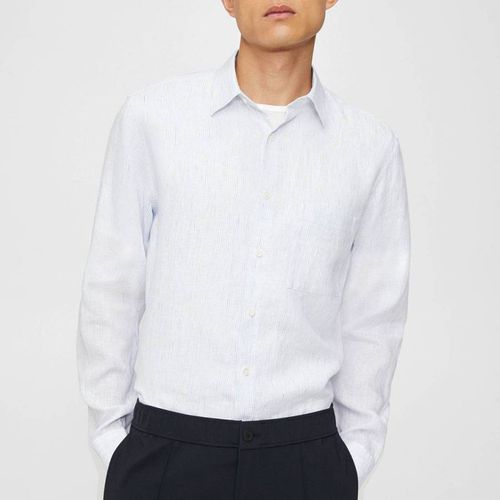 White Irving Long Sleeve Linen Shirt - Theory - Modalova