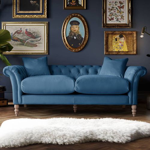 SAVE £1630 - The Mayfair Large Sofa Velvet Sky - The Great Sofa Company - Modalova