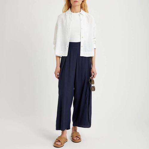 Navy Side Split Trousers - N°· Eleven - Modalova