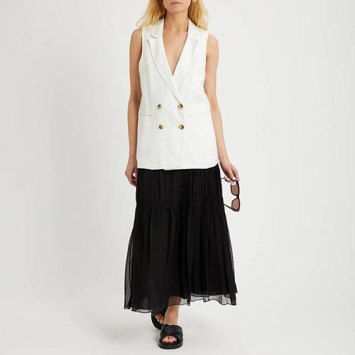 White Linen Sleeveless Blazer - N°· Eleven - Modalova