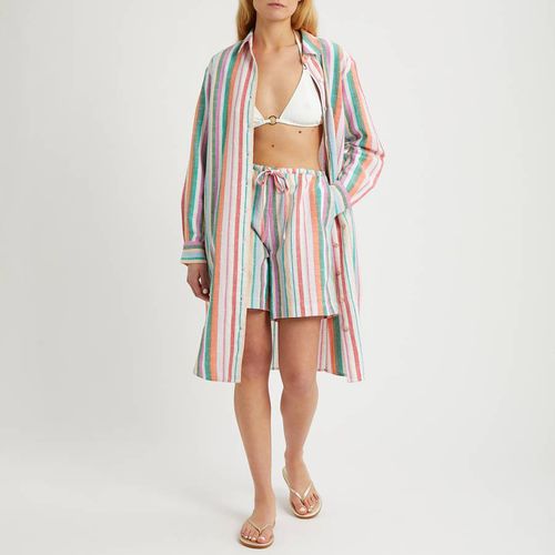 Stripe Linen Blend Shirt Dress - NÂ°Â· Eleven - Modalova