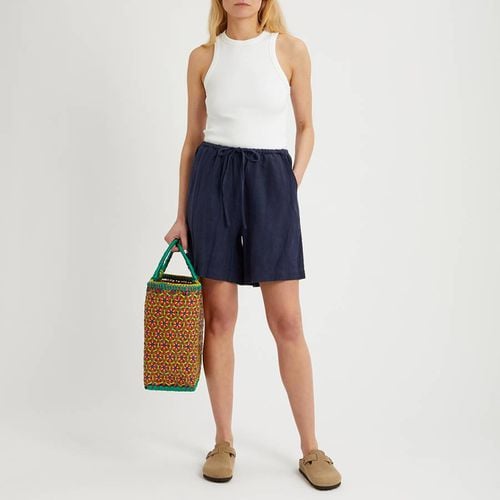 Navy Linen Pull On Short - N°· Eleven - Modalova