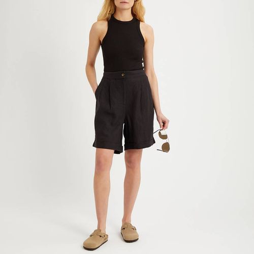 Black Linen Pleated Short - NÂ°Â· Eleven - Modalova