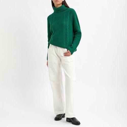 Green Cable Knit Roll Neck Jumper - NÂ°Â· Eleven - Modalova