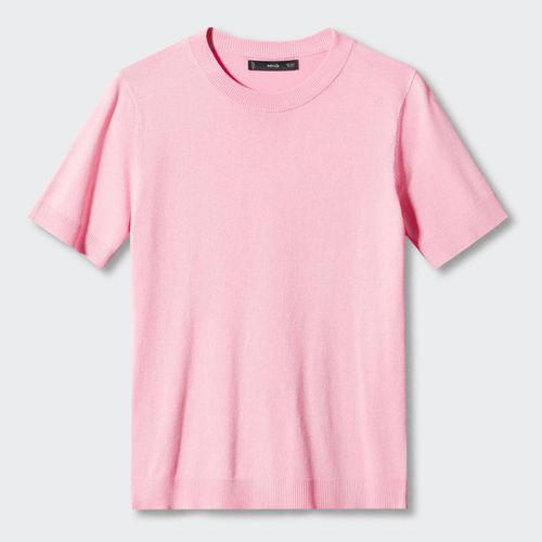 Pink Short Sleeve Jumper - Mango - Modalova