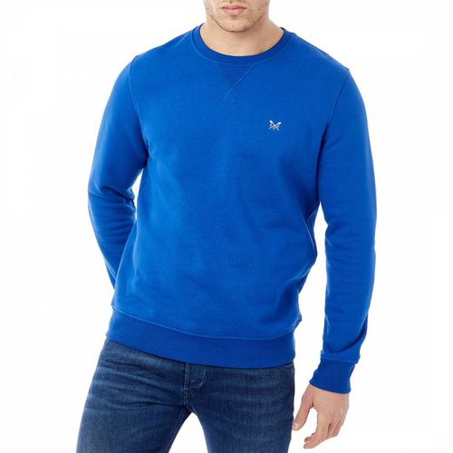 Blue Cotton Crew Neck Sweatshirt - Crew Clothing - Modalova