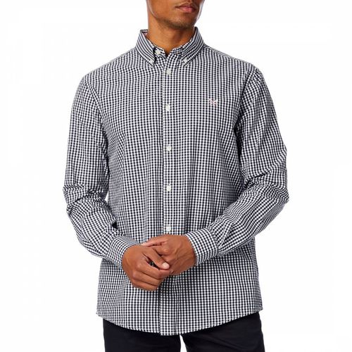 Navy Gingham Cotton Shirt - Crew Clothing - Modalova