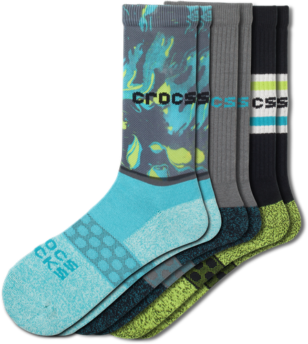 Unisex | Socks Adult Crew Seasonal Marble 3 Pack | Shoes | / | S - Crocs - Modalova