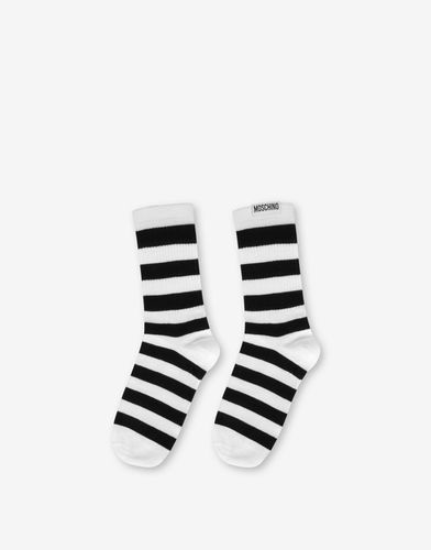 Cotton-blend Striped Socks - Moschino - Modalova