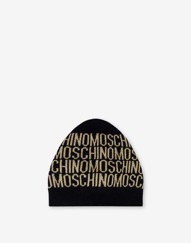 Mütze Aus Wolle Allover Logo - Moschino - Modalova