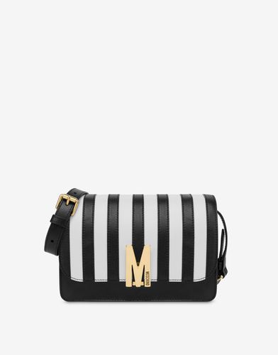 M Calfskin Striped Bag - Moschino - Modalova