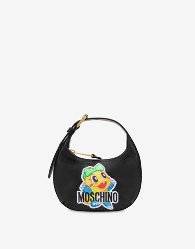 Mini Hobo Bag In Vitello Bubble Bobble - Moschino - Modalova