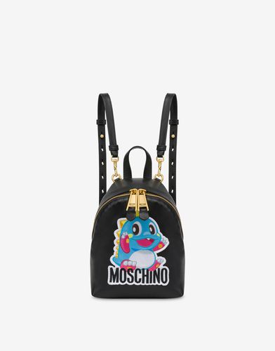 Mini-rucksack Aus Kalbsleder Bubble Booble - Moschino - Modalova