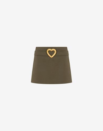 Heart Buckle Cotton Cloth Miniskirt - Moschino - Modalova