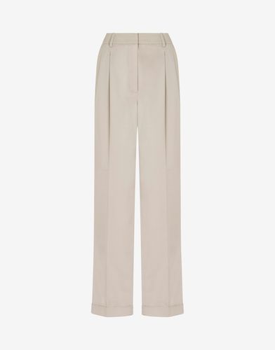 Stretch Cotton Canvas Trousers - Moschino - Modalova