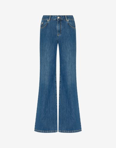 Hose Aus Blauem Ring Denim - Moschino - Modalova