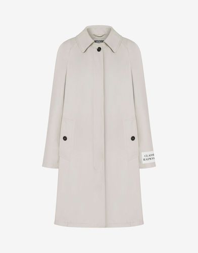 Waxed-effect Canvas Trench Coat - Moschino - Modalova