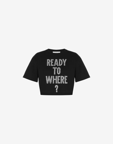 Ready To Where? Jersey T-shirt - Moschino - Modalova