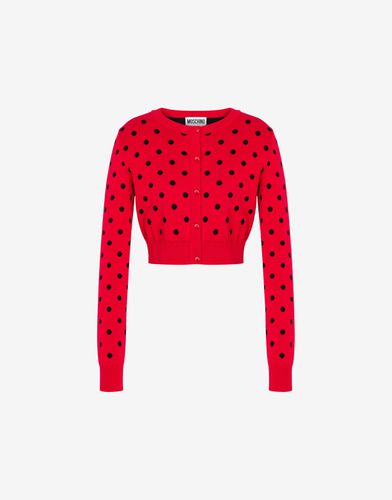 Cropped-strickcardigan Allover Polka Dots - Moschino - Modalova