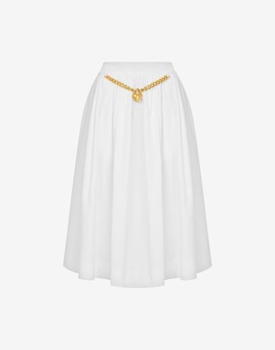 Heart Lock Cotton Cloth Skirt - Moschino - Modalova