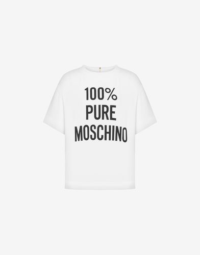 Pure Print Envers Satin T-shirt - Moschino - Modalova