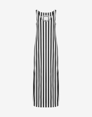 Vestido De Cady Archive Stripes - Moschino - Modalova