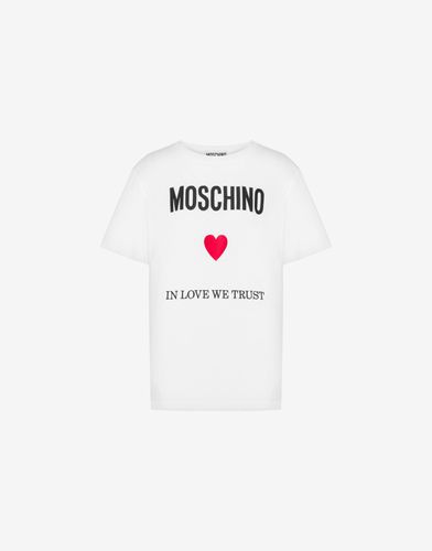 Camiseta De Punto Ecol?gico In Love We Trust - Moschino - Modalova